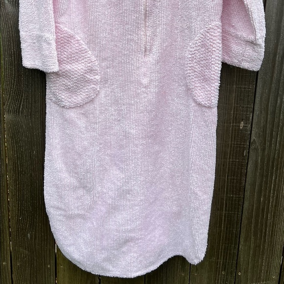 Stan Herman Pink Vintage Size MediumChenille Zippered Robe - Picture 5 of 16